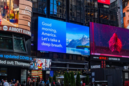 LED billboard display advertising Netflix