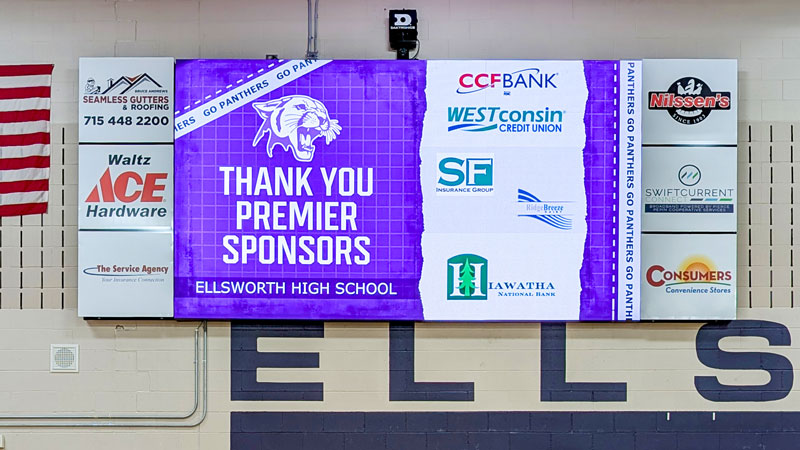 jumbotron with sponsor advertisements